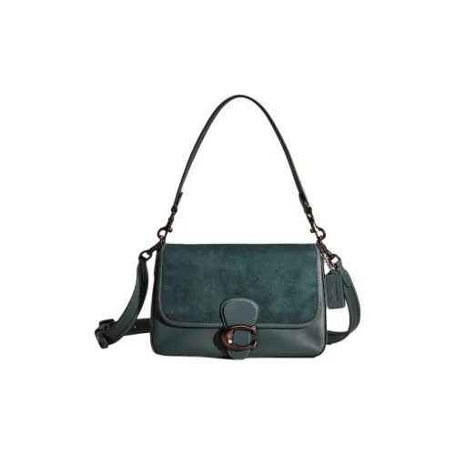 COACH Tabby Leather Suede Bonded Portable Crossbody Bag Shoulder Bag Women's Forest Green