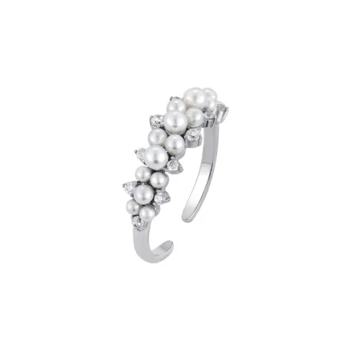 YPYN S925 Silver Rings Women's White