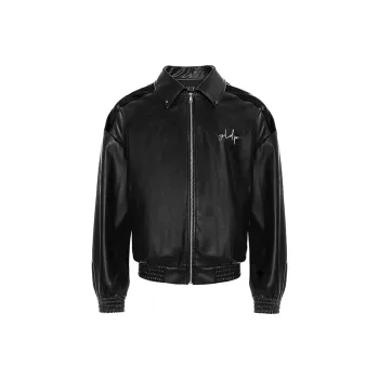 YLDP Leather Jackets Unisex Black