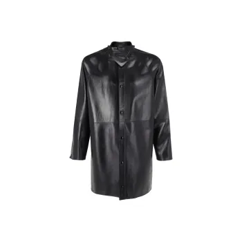 PRADA Leather Jackets Men Black