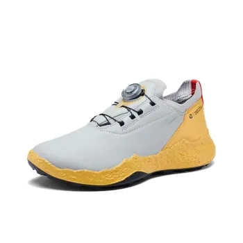 Ecco GOLF BIOM H5 Low Top Golf Shoes Men's Gray Yellow