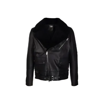 AMIRI Leather Jackets Men Black