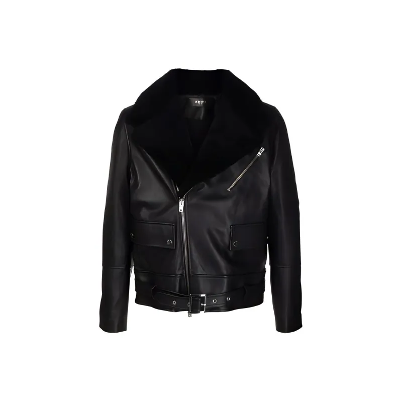 AMIRI Leather Jackets Men Black-0