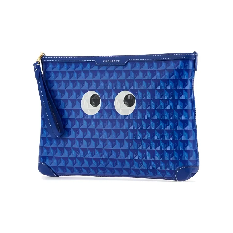 Anya Hindmarch Fabric Clutch Unisex Blue-1
