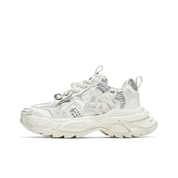 HR Low Top Chunky Sneakers Women's Ecru Silver