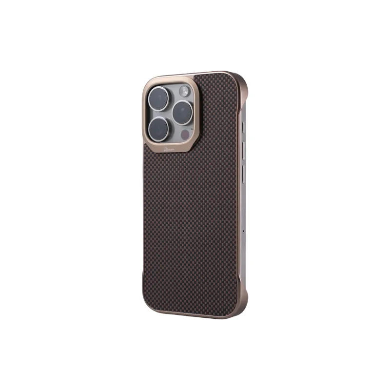 DEPA PC Material Borderless Kevlar Texture Magnetic Phone Cases Compatibility Apple 12/13/14/15/16 Series Minimalist-6