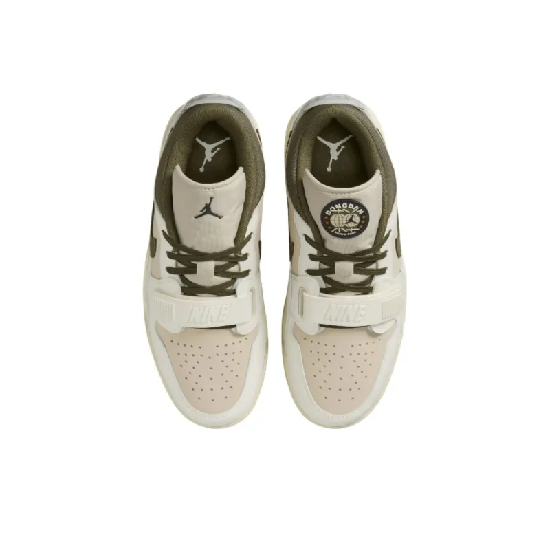 Jordan Legacy 312 Anti Slip Wear Resistant Low Top Vintage Basketball Shoes Unisex White Green-2