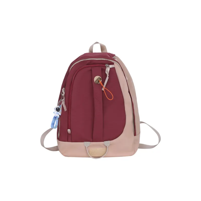 URBAN FOREST Nylon Backpack Unisex Ecru/Black/Burgundy/Jasper/Blue-12