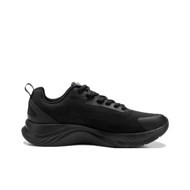 QIAODAN Anti Slip Wear Resistant Low Top Casual Sprint Running Shoes Men's Black Gold-1