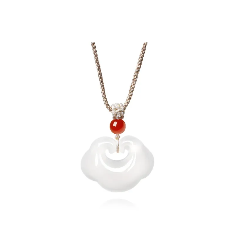 Love Jewelry Natural Chalcedony Jade Necklaces Unisex-0