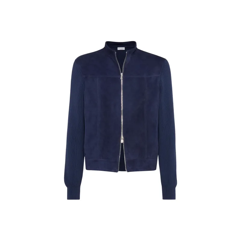 Brunello Cucinelli Jersey Trim Jacket-0