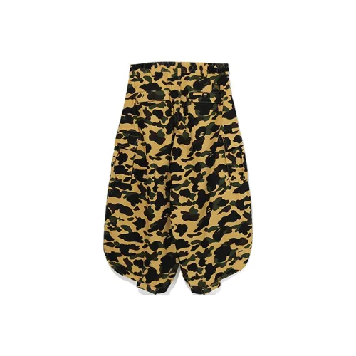 A BATHING APE Knitted Sweatpants Men Yellow