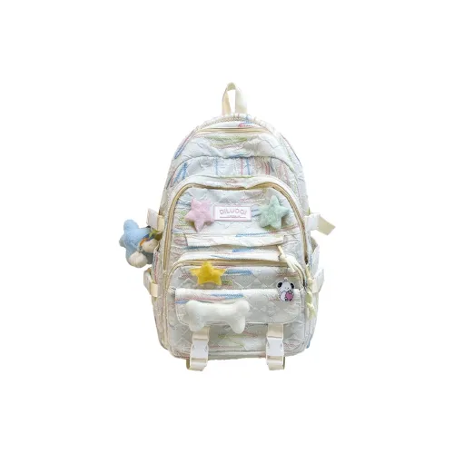 OUZIHUANG Nylon SHOULDER backpack Women's White/Black/Purple/Pink/Red