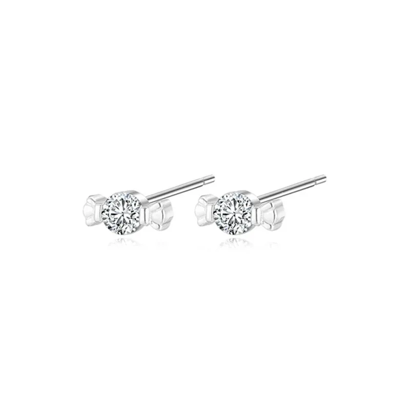 SHEEHHYY Zircon Stud Earrings Women's-0
