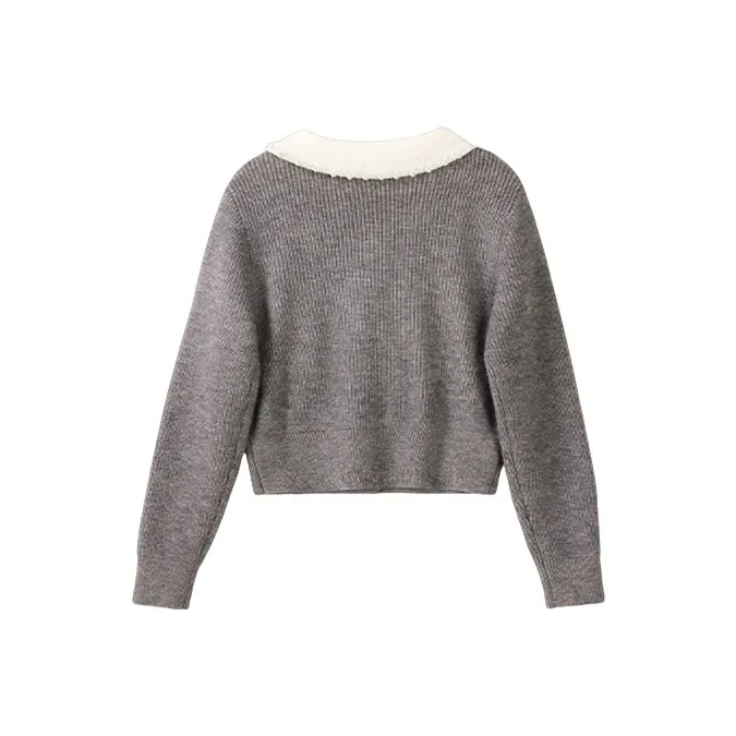 Alxnan Knitwear Women's Gray/Pink/Red-1