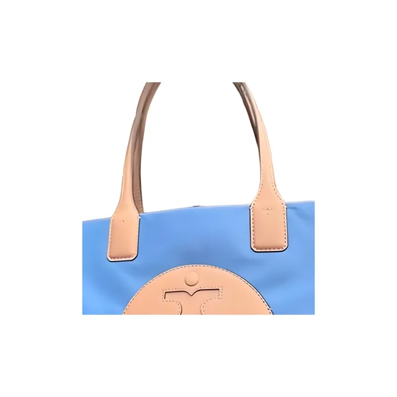TORY BURCH Ella Fabric Tote Bag, Shopping Bag, Handbag Trumpets Women's Dolphin Blue-1