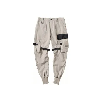 ENSHADOWER Casual Pants Unisex Khaki Gray