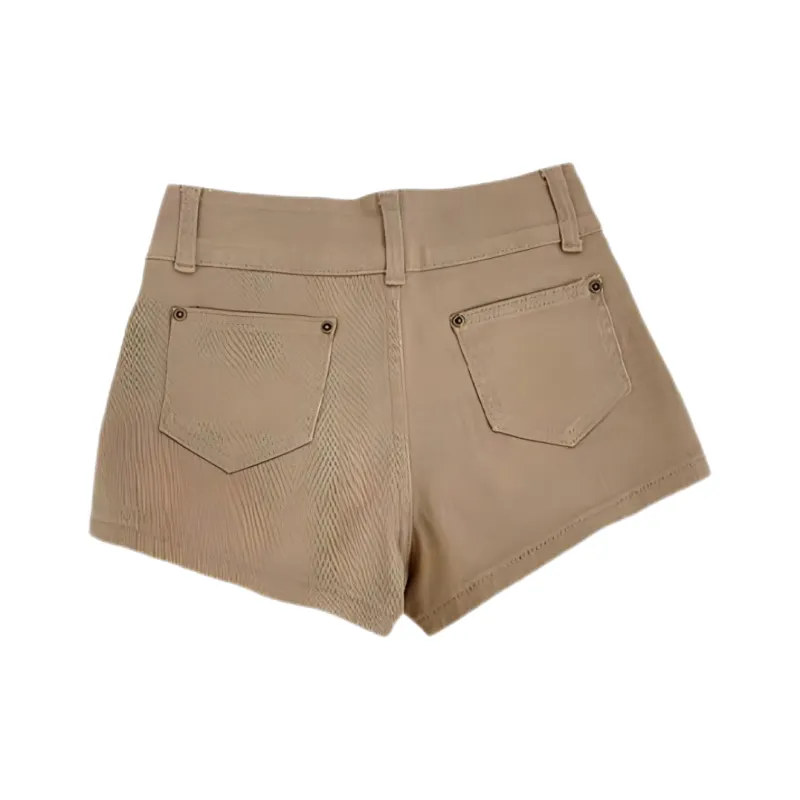 ABBY GODDESS Denim Shorts Women's Khaki-1