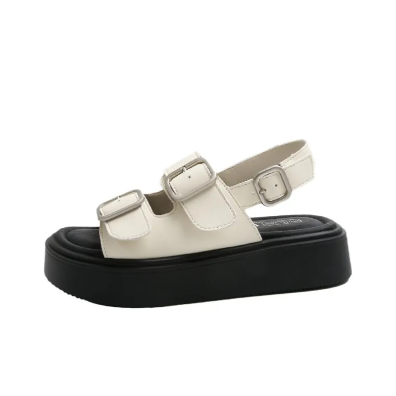 BBMTR Beach Sandals Women's Black/Beige/Silver-0