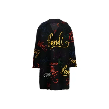 FENDI Leather Jackets Men Black