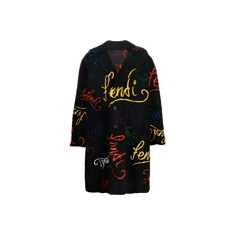 FENDI Leather Jackets Men Black-0