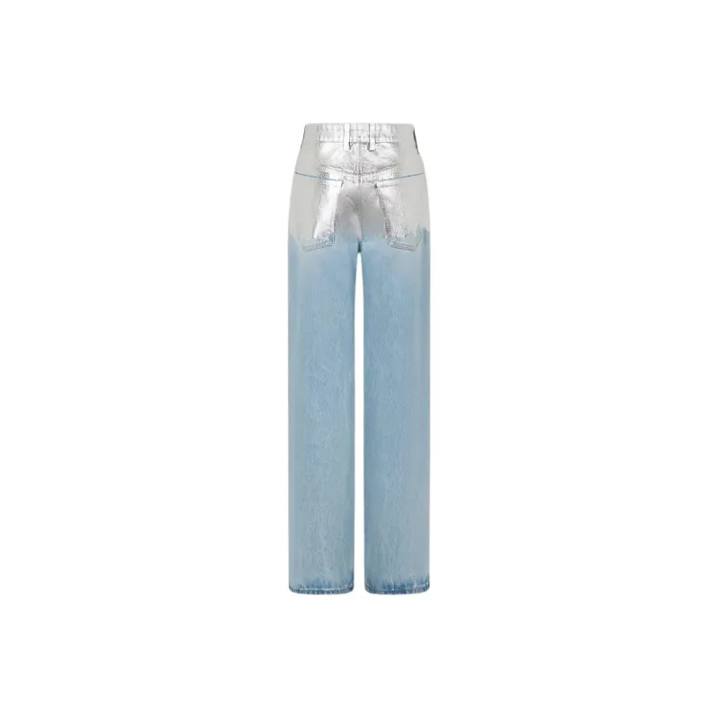 Rabanne Metallic Detailing Jeans 'Light Blue Denim'-1