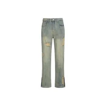 YearnObtainRainbow Jeans Unisex Yellow Mud