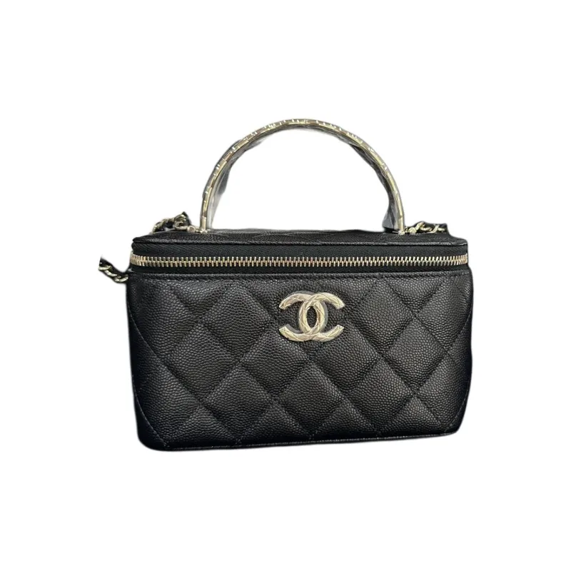 CHANEL Chain Box Bag, Shoulder Bag, Crossbody Bag, Handbag Women's Black-1