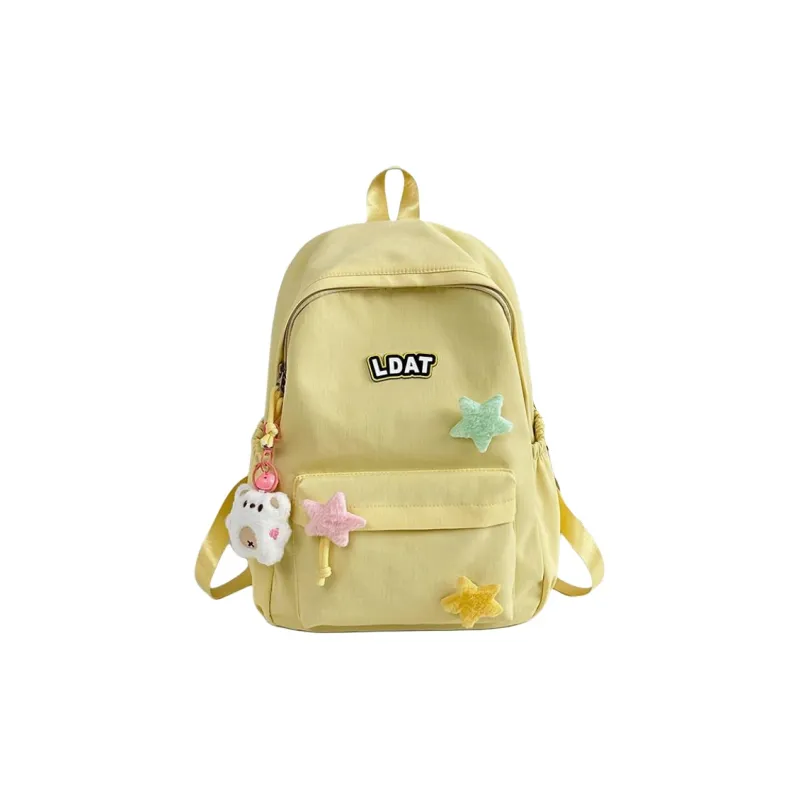 URBAN FOREST Nylon Backpack Unisex Purple/Yellow/Green/Blue/Pink/Black-3
