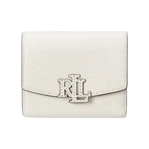 LAUREN RALPH LAUREN Leather Wallet Small Size Women's White