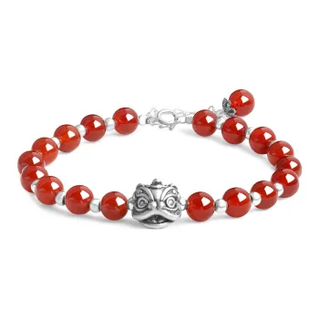 Lao Feng Xiang Natural Agate Bracelets Unisex