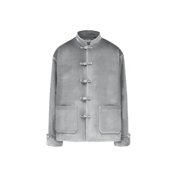 GALLIANO LANDOR Jackets Coats Unisex Mercury Gray