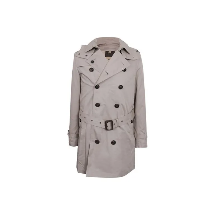 Burberry Trench Coat Men's Gray-0