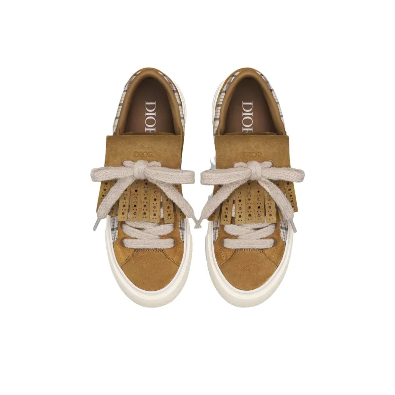 DIOR B33 Spin Low Top Skateboard Shoes Unisex Brown Limited Edition Numbered Edition-4