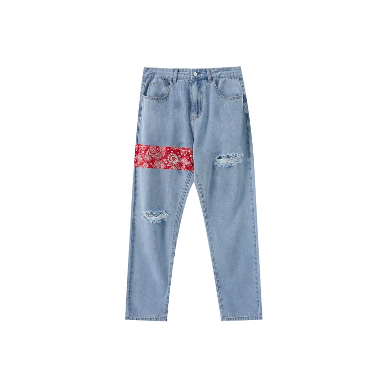 JUST VIBE Straight Jeans Unisex Denim Blue-0