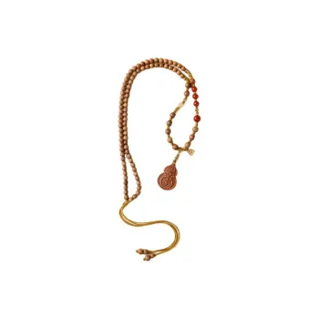 Red All Year Round Laoshan Sandalwood Wooden Necklaces Unisex