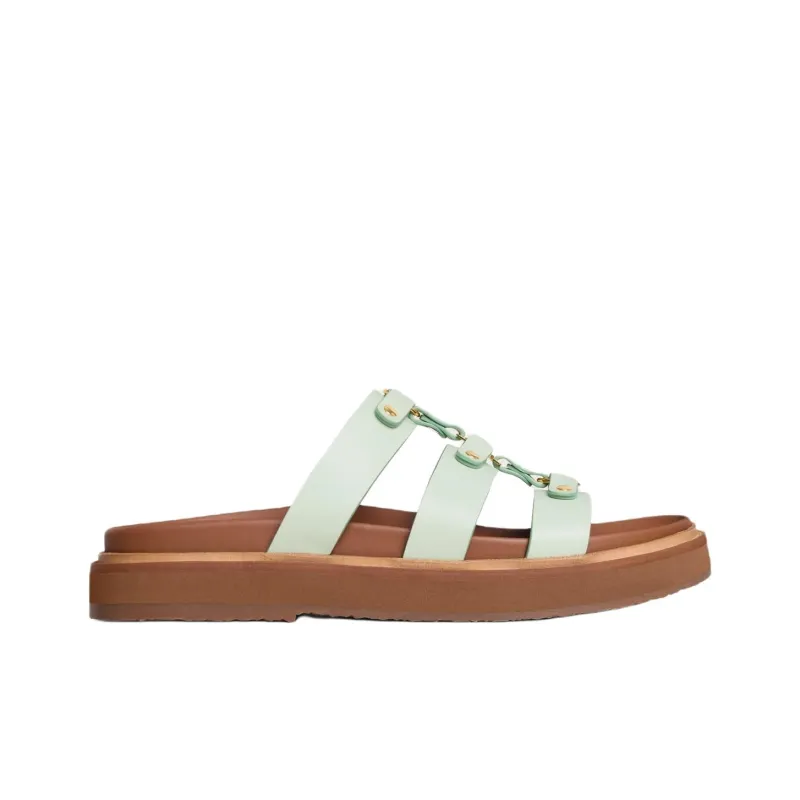 CELINE Slide Slippers Women's Green-1