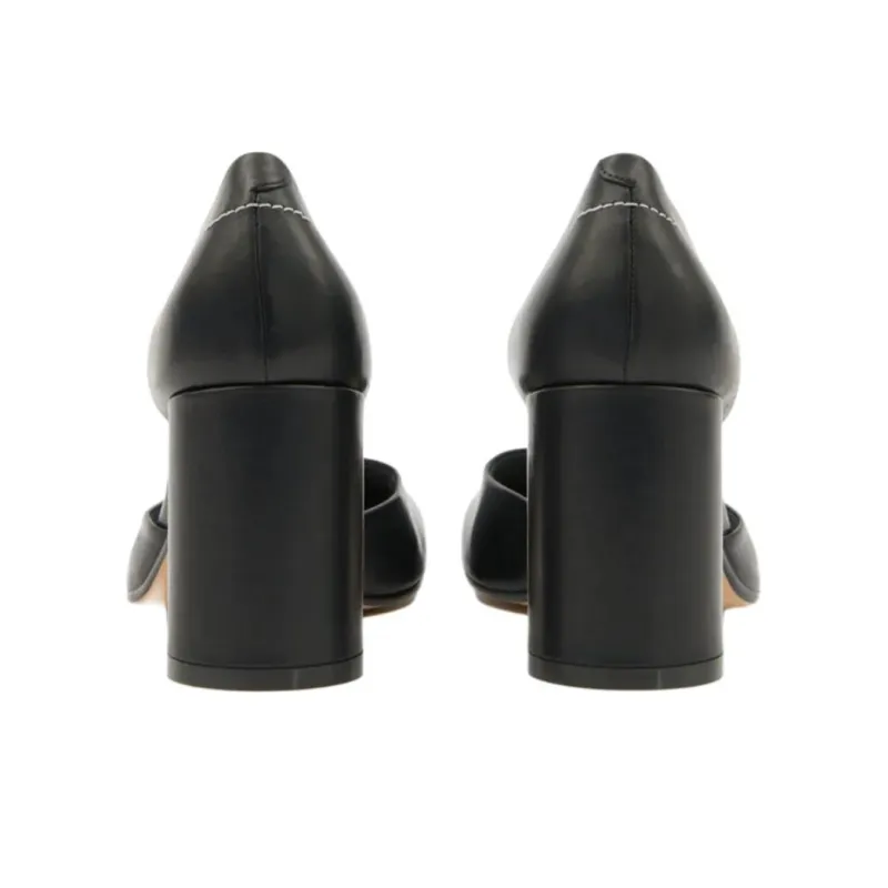 MM6 Maison Margiela Court Chunky Heel High Heels Women's Black-3