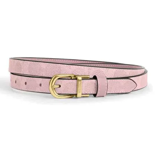 COACH Calfskin Leather Belts Women's Pink Width 1.8cm