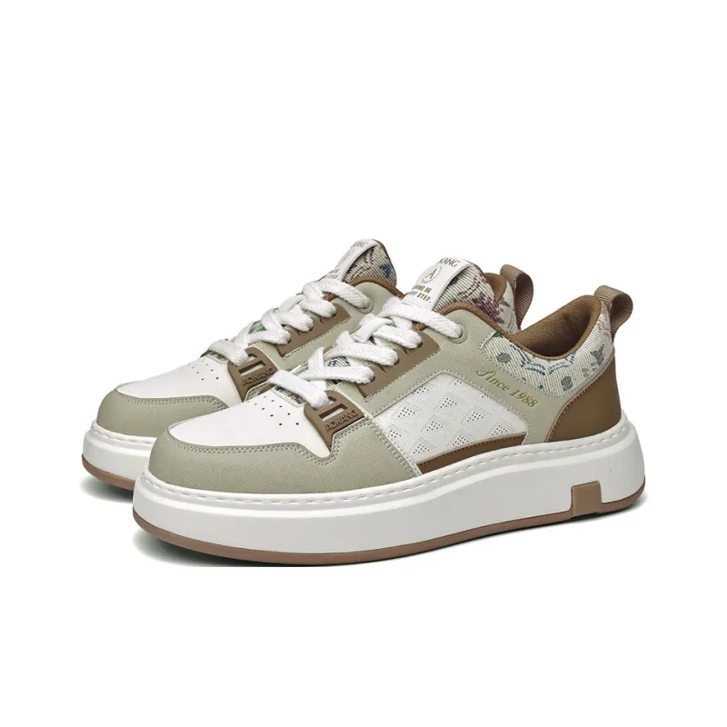 AOKANG Air Force One Series Skateboard Shoes Men Low Top Denim Blue, Celadon Green, Sunset Orange-8