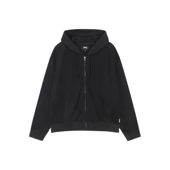 Stussy Double Layer Waffle Zip Hoodie