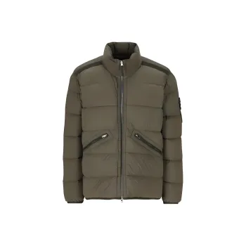 STONE ISLAND High Neck Zip Up Coat