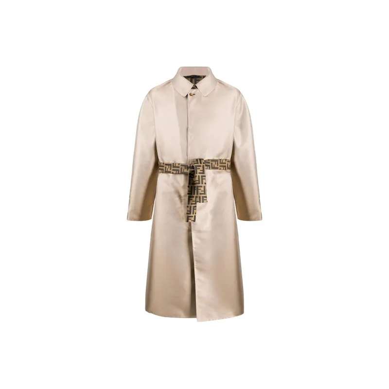 FENDI Trench Coats Men Khaki-0