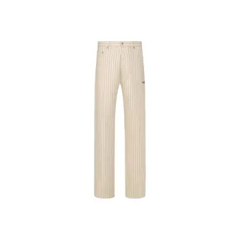 DIOR Striped Straight Leg Jeans