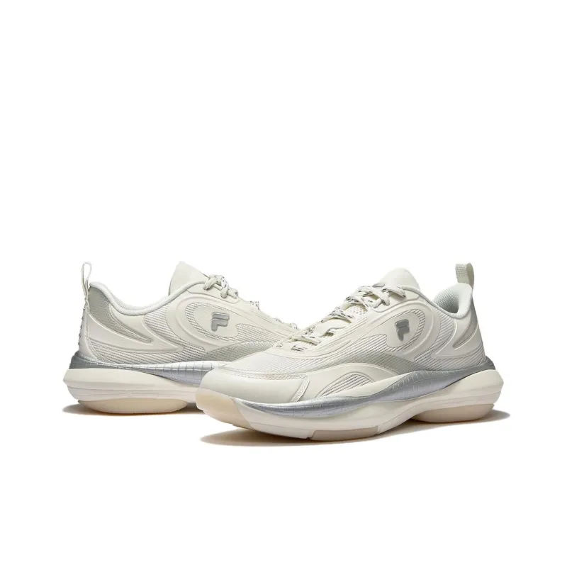 FILA FUSION RAY V Radiation 5th Generation Cushioning, Wear Resistant Low Top Casual Shoes Men's White-1