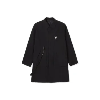 Cabbeen Trench Coats Men Coal Black 01