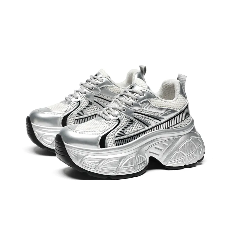 ZHR Chaser Of The Light Abrasion Resistant Height Increasing Low Top Chunky Sneakers Women's-1