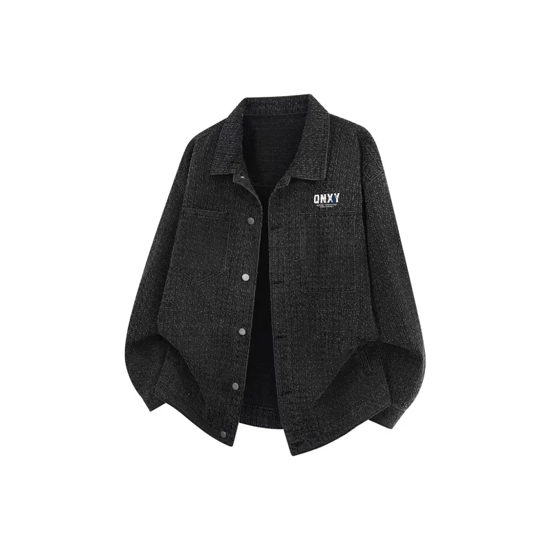 Qnxeey Jackets Coats Unisex Black-0