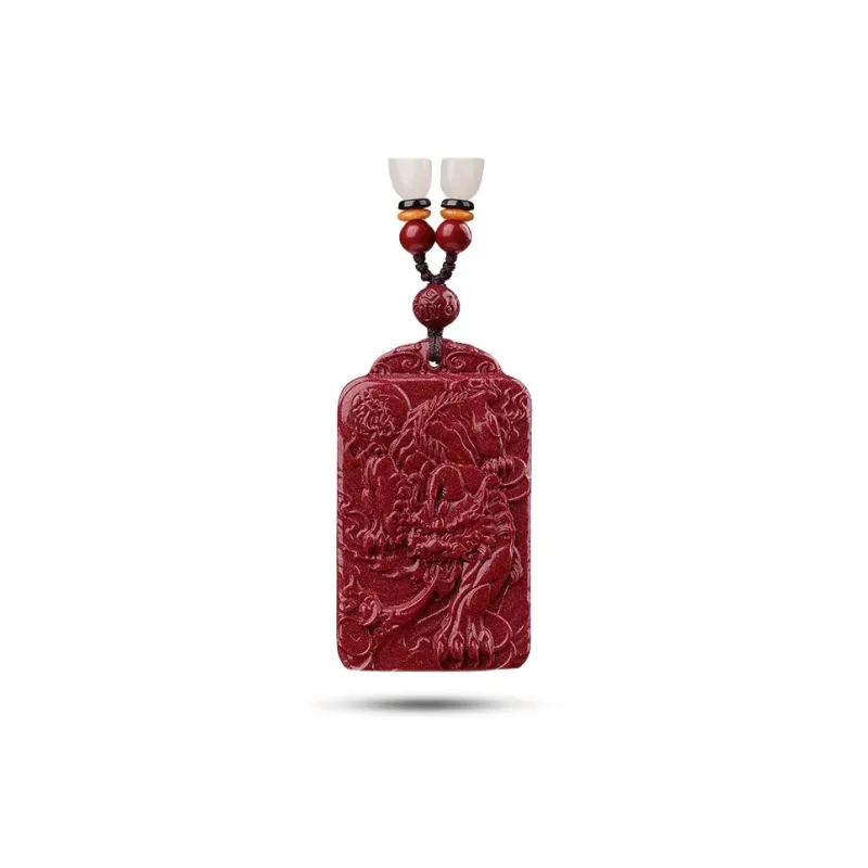 Dora Skewers Cinnabar Jade Pendants Unisex-0