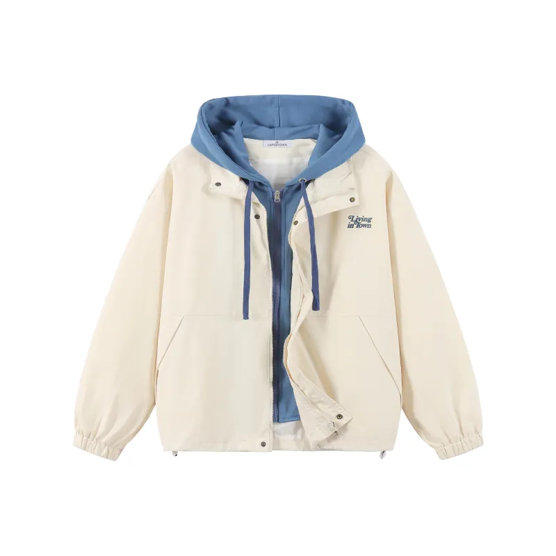 LIVINGTOWN Jacket Unisex Beige Blue-0